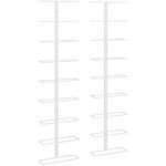 Dcoshop26 - set de 2 casiers range bouteilles tagre de rangement vin mural pour 9 bouteilles en fer ...