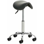 Tabouret de travail avec roulette en synthtique gris tabo10012