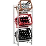 D�coshop26 - tag�re pour caisses � boissons 47x116 cm pour 3 caisses support rangement �tag�re sur pied ...