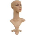T�te de mannequin pivote � 360� pr�sentation de perruques bijoux lunettes femme 55 cm 040008614