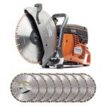 Decoupeuse thermique k770 + lot 8 disques husqvarna 300 mm 12' 967808501