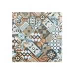 D�coweb ? dalle de sol pvc clipsable click 5g ? carreaux de ciment patchwork terracotta ? pose flottante ...
