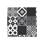 D�coweb - sol vinyle link plus - carreaux de ciment noir et blanc - surface brillante - rouleau de 2m ...