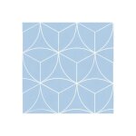 Dcoweb - sol vinyle textile conomique - rosace gomtrique - bleu - rouleau de 2m x 3m