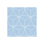 Dcoweb - sol vinyle textile conomique - rosace gomtrique - bleu - rouleau de 2m x 2m