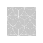 Dcoweb - sol vinyle textile conomique - rosace gomtrique - gris - rouleau de 4m x 2m