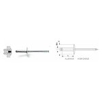 Degometal - 100 rivets aveugles standards alu / acier t�te large 4. 8x12 - 103 248 121
