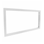 Cadre d'encastrement - dalle led 60x30 - faux plafond placo ba13 - aluminium blanc