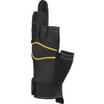 Gant delta plus 3 doigts coups paume cuir synthetique - dos polyester / elasthanne noir jaune - vv905no0 ...
