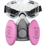 Demi - masque respiratoire r�utilisable, filtre 2097 et lunettes de protection, bouchons d'oreilles, ...