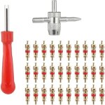 Demonte valve pneu outil, 32 pcs r�paration de valve de pneu de voiture pneu outil de valve voies avec ...
