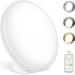 Lampe lumire du jour, lampe de luminothrapie avec fonction mmoire, 3 couleurs de lumire et 5 intensits ...