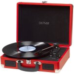 Denver - electronics vpl - 120red - rouge - 33 1 / 3, 45, 78 tr / min - rotatif - straight tonearm - ...