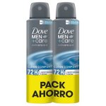 D�odorant spray men clean confort 150 ml, pack 2 uts