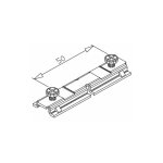 Deprat - ecrou galva avec vis pour attache rigide tube 62