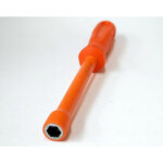 Clé à douille 6 pans 9x125mm femelle droite isolée 1000v orange avec manche tournevis derancourt Clé à douille 6 pans 9x125mm femelle droite isolée 1000v orange avec manche tournevis derancourt