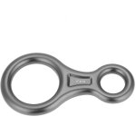 Descendeur en 8 avec anneau 35kn pour escalade et sauvetage (gris)