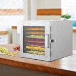 Dshydrateur en acier inoxydable 700 w dshydrateur alimentaire 8 tages pour fruits, lgumes, herbes, ...