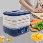 D�shydrateur alimentaire � 5 plateaux, thermostat r�glable de 35 � 70 �c, minuterie 48 heures, affichage ...