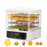 D�shydrateur, lyophilisateur domestique avec 5 plateaux r�glables en hauteur, 160 w, s�chage par circulation ...