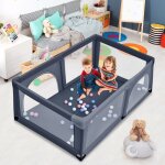 Design in - parc b�b� portable 120x190x68cm 50 boules color�es barri�re s�curit� antid�rapantes 3 ans ...
