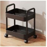 Desserte de cuisine chariot de rangement � monter soi - m�me, chariot roulant � 2 niveaux avec roulettes, ...
