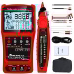 Dtecteur de cble rseau portable 3 en 1, instrument de mesure de la longueur de cble, multimtre, ...