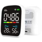 [jamais utilis�] d�tecteur co2 portable �cran led, testeur dioxyde de carbone multifonction, testeur ...