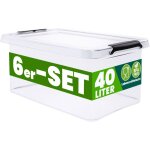 Deuba� bo�te de rangement en plastique transparent empilable sans bpa gain de place caisse de rangement ...