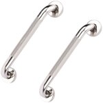Deux pi�ces, barres d'appui antid�rapantes pour salle de bain en acier inoxydable, 40 cm, argent chrom� ...