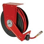 D�vidoir de tuyau d'air, auto - r�tractable, max. 20 bar / 290 psi, 15 m, pour compresseur d'air, montage ...