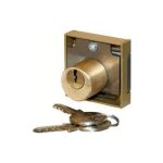 Devismes - serrure en applique 3 goupilles 40x40mm cylindre diam�tre 22mm droite 12154d - bronze