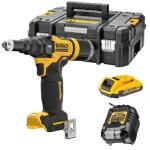 Dewalt - dcf403d1 - qw riveteuse sans fil 18 v 2. 4 - 4. 8mm ? 1x2. 0ah batterie + chargeur en t - stak ...