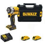 Dewalt - dcf921d2t - qw cl  chocs 1 / 2' 406nm 18v xr + 2x2. 0 ah + chargeur en coffret tstak ii