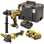 Dewalt - dck2016t2t - qw jeu d'outils - perceuse - visseuse  percussion dcd999 + meuleuse d'angle dcg418 ...