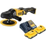 Dewalt - dcm 849 d2 polisseuse excentrique sans fil 18 v 180 mm brushless + 2x batterie 2, 0 ah + chargeur ...