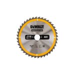 Dewalt dt1953 216 mm x 30 mm x 40 dents lame de scie circulaire construction - jaune / noir