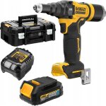 Dewalt outillage - riveteuse sans fil 18v, 2 batteries 1, 7 ah powerstack, chargeur dcf403e1gt