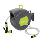 Dewinner automatique enrouleur de tuyau d'arrosage, 20 + 2m enrouleur automatique mural avec buse de ...