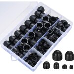 Dhklfa - 145 pices cache boulons capuchon  vis, plastique crous dme, ecrou protection hexagonal, ...
