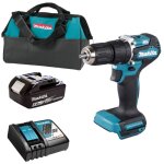 Dhp487rt1j perceuse � percussion 18v lxt 1 x 5. 0ah batteries + chargeur en sac de transport - makita ...