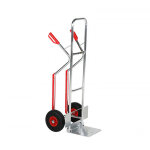 Diable alu - monte escaliers - charge max 180 kg - bavette rabattable 290x300mm - roues pleines � 260mm ...