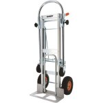 Diable aluminium 3 en 1 - charge maxi 250kg - 2 roues pivotantes - 2 roues gonflables - plateau 45, 5 ...