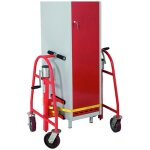 Diable elevateur m�canique - par jeu de 2 - charge max 600kg - dimensions plateau de charge : 225x120mm ...