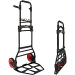 Diable pliable 150kg - tube acier - roues increvables - faible encombrement - ht 115cm - plateau antid�rapant ...