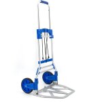 Diable pliable en aluminium réglable en hauteur chariot charge transport 90 kg Diable pliable en aluminium réglable en hauteur chariot charge transport 90 kg