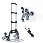 Diable pliant ultra - rsistant 150kg - chariot portable avec roues universelles et corde de tension ...