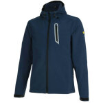 Diadora - veste de travail softshell coupe vent stretch � capuche sail bleu xxl