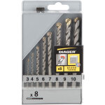 Coffret 8 forets b�ton flash cylindrique - 250c