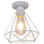 Axhup - diamant plafonnier design vintage rtro en mtal e27 lustre suspension pour couloir escalier ...
